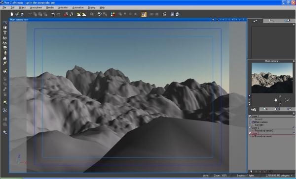 Creation of Winter Mountain: Step 1